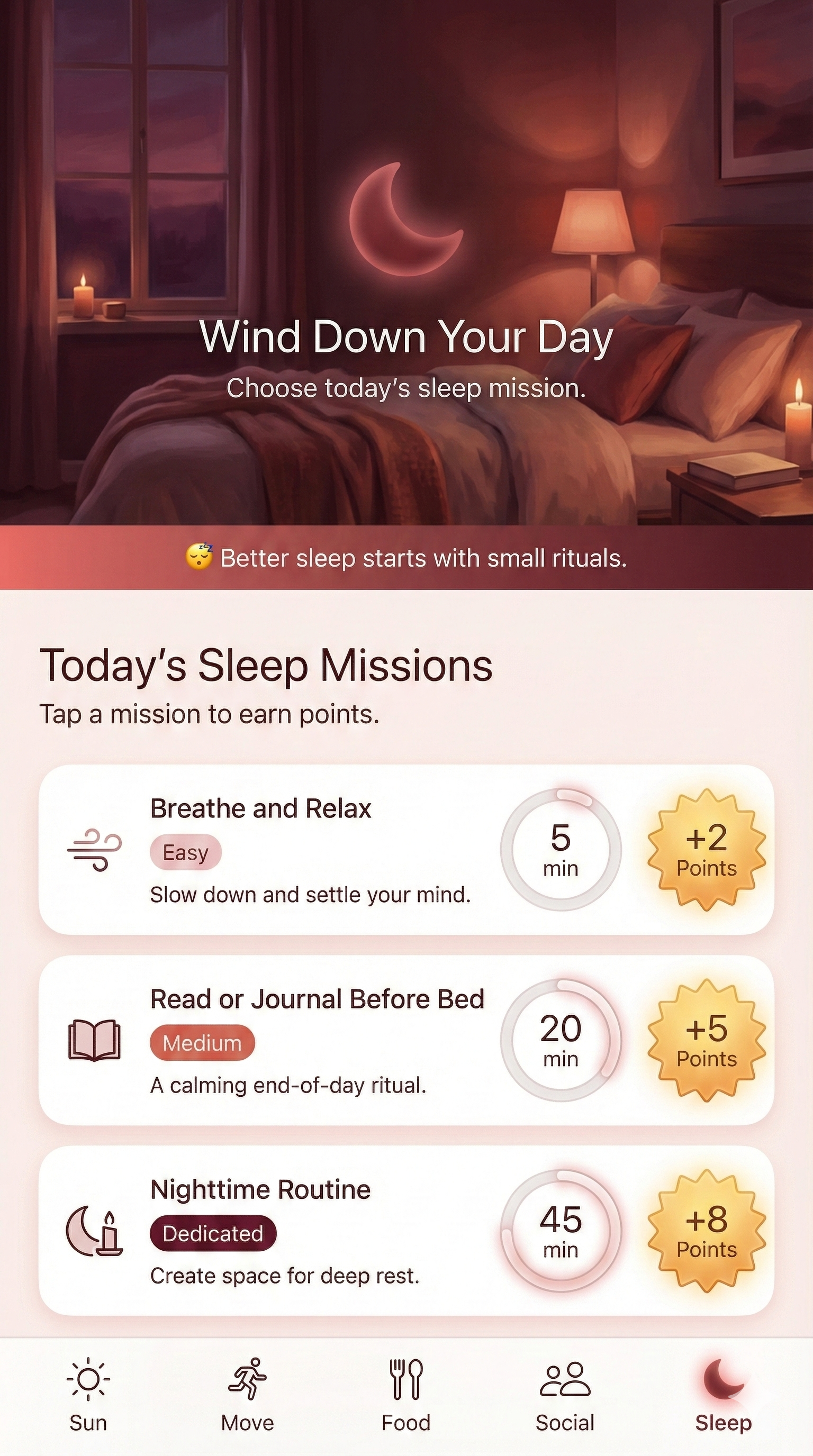 Sleep screen concept